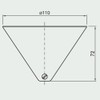 Canopy White Plastic Diameter 110 mm with Locking Screw for