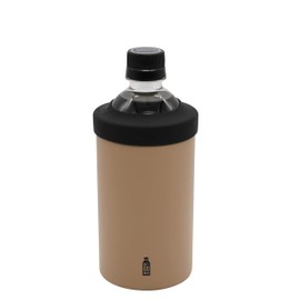 CBJAPAN BOT GOMUG Plastic Bottle Holder, Beige, M, Thermal, Cold Retention, Stainless Steel, Vacuum, Insulated