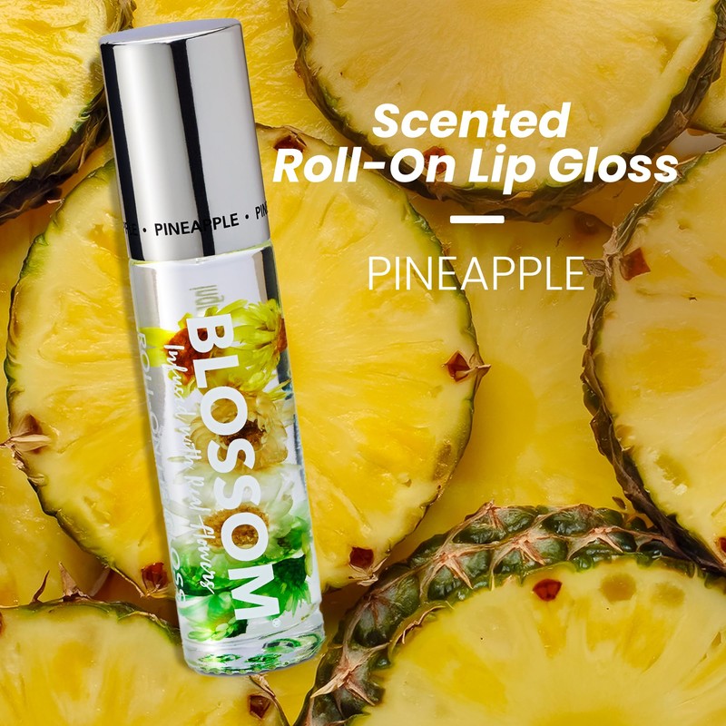 Blossom Roll on Lip Gloss, Scented Clear High Shine Moisturizing