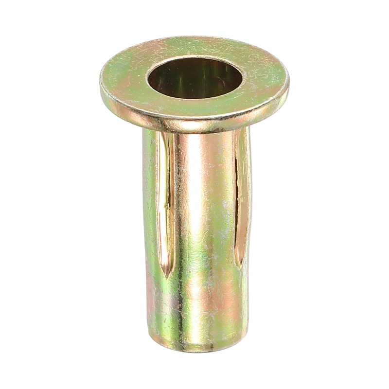 sourcing map Multi-Grip Rivet-Nut, M10 Pre-Bulbed Shank Carbon Steel Color-Zinc-Plated