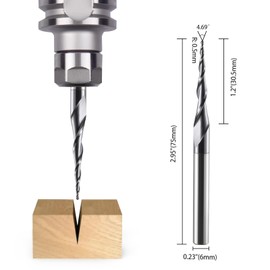 HOZLY Ball End Mill, Conical CNC Milling Cutter, Set of 2, R0.5 Spiral Groove Cutter Bit, 6 mm Shank, 2 Flutes End Mill, HRC55, 0.5 mm Radius CNC Carving Bits with AlTiN Coating for 2D/3D Engraving