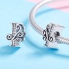 925 Sterling Silver Letter Q Charm for Bracelet Necklace Alphabet