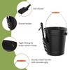 Ash Bucket - 4.75-Gallon Metal Bucket with Lid and Shovel