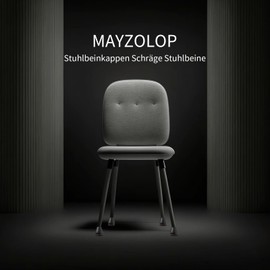MAYZOLOP Pack of 32 Chair Leg Caps, Black, 31.75 mm Chair Leg Caps, Slanted Chair Legs, Hardwood Floor Chair Leg Protectors, Round Chair Leg Caps with Felt, No Noise, No Scratches