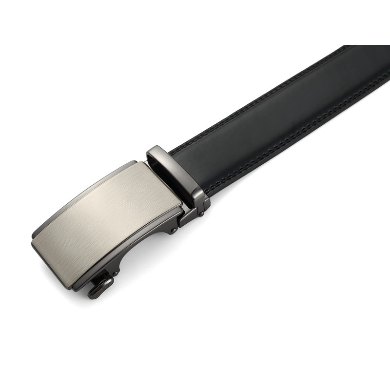 guvoosm Men's Leather Automatic Belt Business Suit 3.5 cm Width,