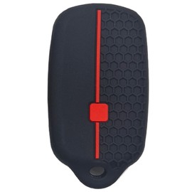 4 Buttons Silicone Key Fob Cover for Toyota 1999-2009 4Runner 2001-2008 Toyota Sequoia, Keyless Remote Holder for HYQ12BAN HYQ1512Y HYQ12BBX (Black)