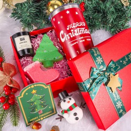 WealthRoll Christmas Gifts for Women - Xmas Tumbler Gifts Basket for Women, Her, Mom, Wife, Sister, Coworkers, Boss, 20oz Travel Tumbler set, Christmas Tumblers Gifts Idea