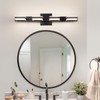 mirrea 24" Black Vanity Lights for Bathroom 4 Light Vanity