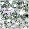 144pc Acrylic Aluminum foil Flat Back Flower Rhinestones 10mm Light