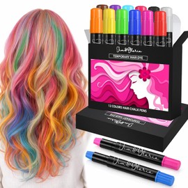 Jim&Gloria Tiza para el cabello sin polvo para niñas, tinte temporal de color, regalos de Halloween para adolescentes, adolescentes, cumpleaños, niñas, ideas de regalo, juguetes para adolescentes de 12, 13, 14 años