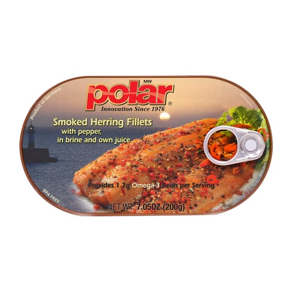 MW Polar Peppered Smoked Herring, 7.05 Ounce (Pack of 12)