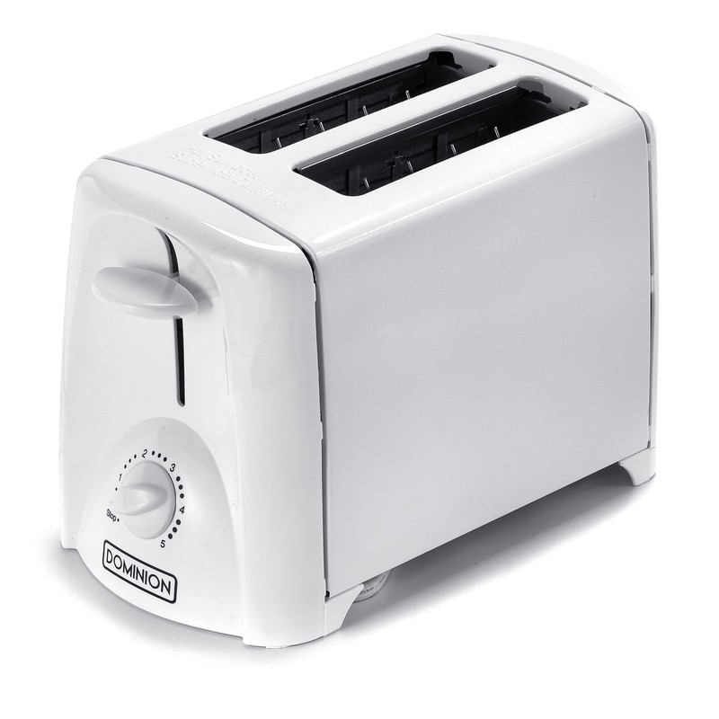 Dominion 2-Slice Toaster with Shade Control, Slide-Out Crumb Tray, Auto-Shutoff,