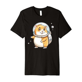 Cute Astronaut Hamster I Outer Space Hamster Premium T-Shirt