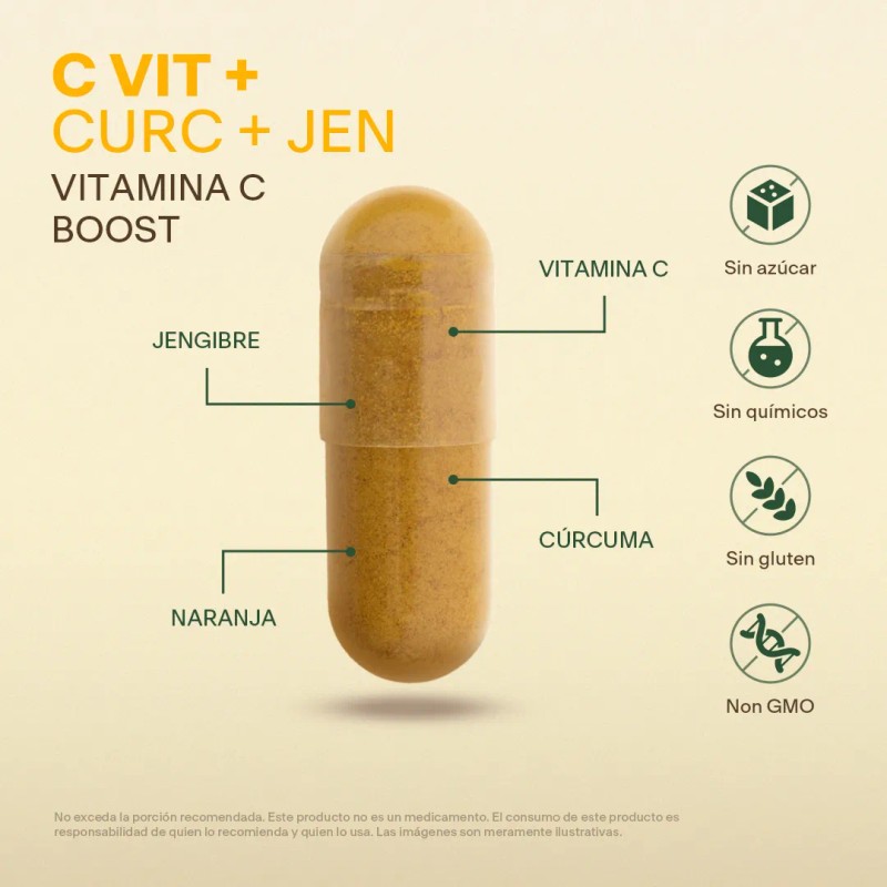 Suplemento Vitamina C 200 Cpsulas Vitalbotanics Vitamin C Boost
