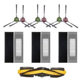 BLUTENET B1rste Filter Zubeh?r Ersatzteile Set f1r Yeedi Vac 2 Pro Vac Hybrid Vac Station Vac Max Staubsauger Roboter (1 Hauptb1rste + 6 Seitenb1rste + 3 HEPA Filters)
