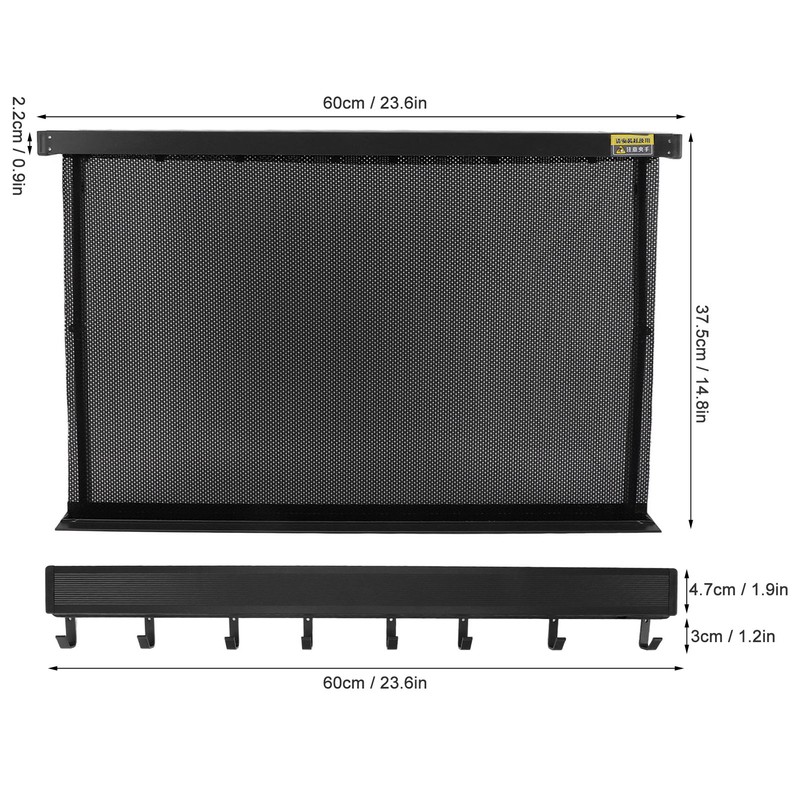 Balcony Clothes Drying Rack Wall Mounted with Mesh Surface Collapsible