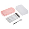 Stainless Steel Butter Cutter Container Butter Storage Box with Transparent