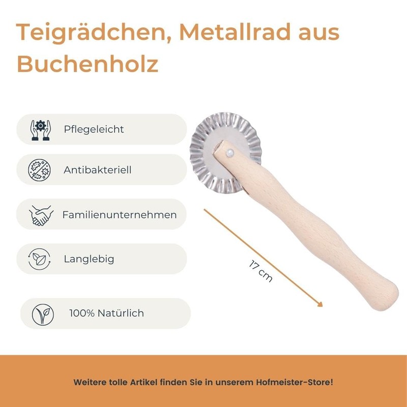 Hofmeister® Tools for Dough Processing, Beech Wood, 100% Handmade in