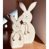 khevga khevga Decorative Easter Bunny Wooden Set of 2