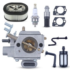 Vergaser-Set für Stihl 044 046 MS440 MS460 Kettensäge, Adefol Vergaser mit Luftfilter + Zündkerze + Benzinschläuche + Benzinfilter, Ersatzteile, Zubehör