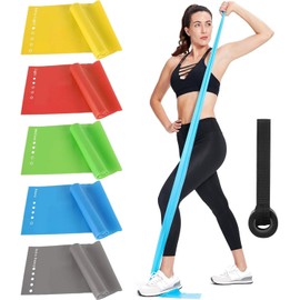 Bandas de Resistencia, Bandas De Resistencia para Ejercicio,Banda Elásticas Fitness Vendas Acondicionamiento Físico para Ejercicio para Yoga, Pilates, Estiramientos, Musculacion (6 Pack)