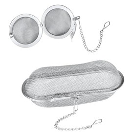 2PCS Pieces Ultrasonic Cleaning Machine Cleaning Basket, Fine Hole Stainless Steel with Lock, Jewelry Steam Cleaning Machine Basket, Jewelry Cleaning Filter, for Cleaning Jewelry, Rings, Watches