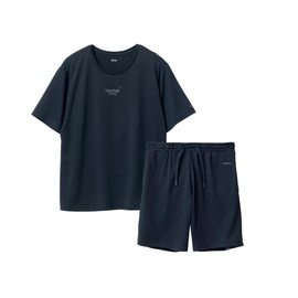 [TENTIAL] BAKUNE Dry Women's Top and Bottom Set (Short Sleeves, Shorts), General Medical Devices, Recovery Wear, Women's, navy, L