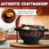 fashnix Ceramic Ramen Bowl Set With Chopstick And Spoon Microwavable