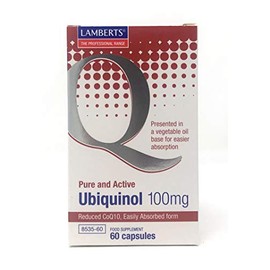 Lamberts Ubiquinol 100mg - 60 Capsules - Active Form of CoQ10