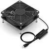 Mauknci Cooling Fan, 4.7 inches (12 cm), Quiet, Adjustable Airflow,