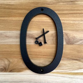 5 Inch Modern Plastic House Numbers and Letters with hardware included. Black and White Arrows, North South East West, Unit A B, No.- Dash, 1/2 (0, BLACK)