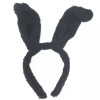 Black Plush Bunny Rabbit Ears Headband Costume Accessory