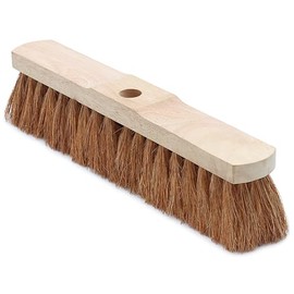 Coconut Broom 30 cm - Hall Broom Made of Natural Coconut - Industrial Broom with Natural Coconut Bristles - Household Broom Made of Beech Wood - Workshop Broom for Coarse and Fine Dirt