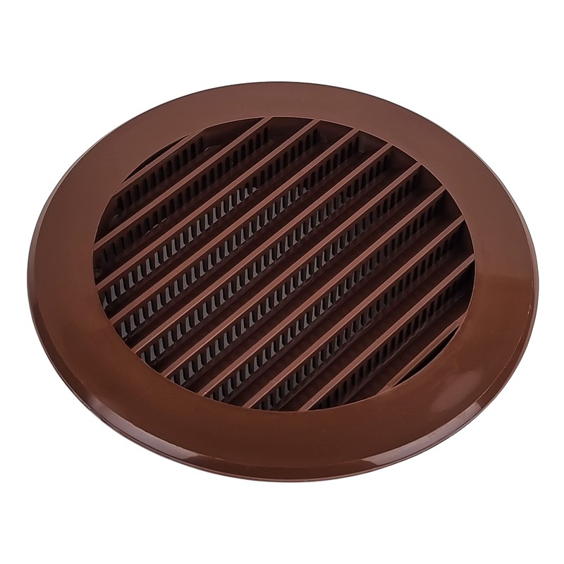 Brown 100mm / 4 inch Round Air Vent Grill Cover,