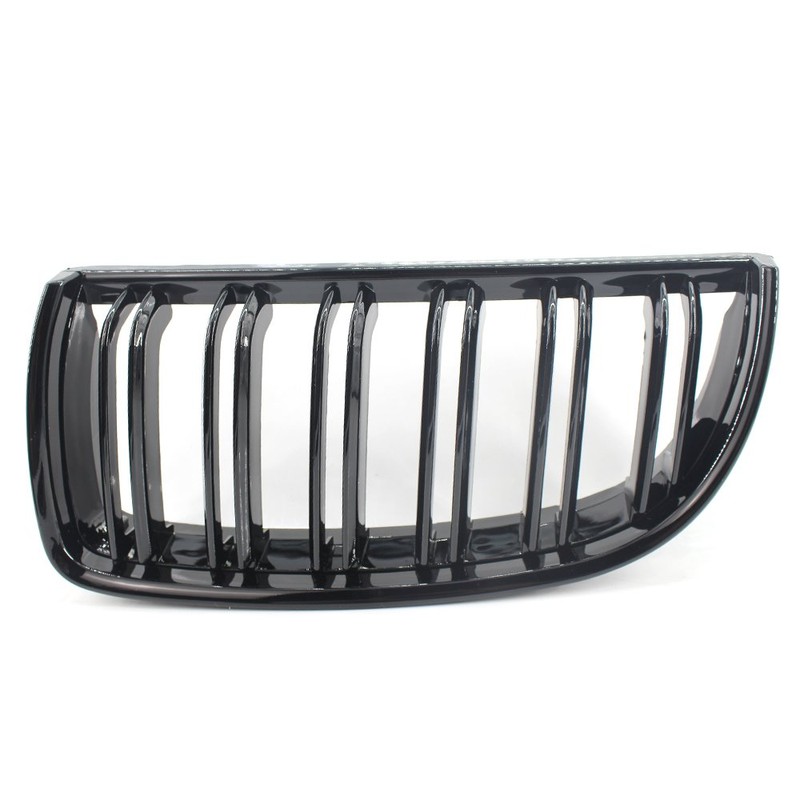 Double Bridge Radiator Grille Front Kidney Grill Grill Glossy Black