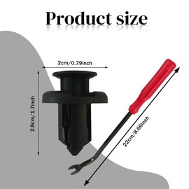 Zufoty 30PCS Front Bumper Push-Rod Clips, Auto Body Clips, Nylon Clip Push-Type Retainer Clips Push Pin Screws with Fastener Remover, 91503-SZ3-003 10mm Fenders Liner Clips for Honda Acura (30PCS)