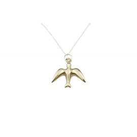 Stunning Swallow 8th Anniversary Bronze Pendant Necklace (swp1-b)