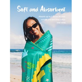 OCOOPA Beach Towel Microfiber, 160 * 80cm Large Travel Towel- Quick Dry, Sand Free, Compact, Lightweight-Beach Accessories