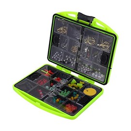 Kit de Caja de Carga Completa Verde de, Aparejos de Pesca, Accesorios de Pesca de plástico para Pesca de Peces al Aire Libre, Juego de Herramientas de Pesca