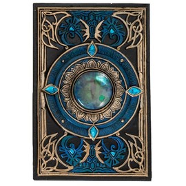 Pacific Giftware All Seeing Eye Tarot Box with Intricate Blue Accents and Crystal Inlay Perfect for Tarot Cards Jewelry or Keepsake Storage 5.7" Long