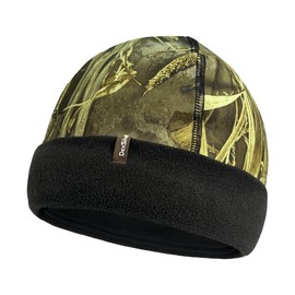DexShell Waterproof Watchcap for Men and Women, Membrane Lined Fleece Liner, Cold Weather Realtree Duck Hunting Hat, Camo Max-7, Unisex S/M (56-58cm)
