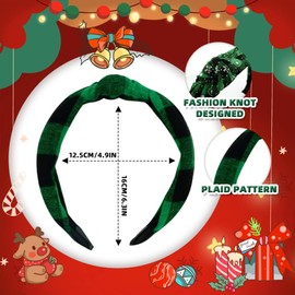 ZOSIGN Pack of 2 Christmas Headbands, Novelty Christmas Headpiece, Knotted Headbands, Snowflake Christmas Headband, Christmas Headband, Ideal for Christmas, Parties