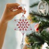 FIHOO Christmas Tree Ornaments – 2024 Rhinestone Snowflake Hanging Pendant