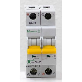 Eaton Moeller Breaker - PLS6-C20/2-DC-AU 240V 2P 20A DC Miniature