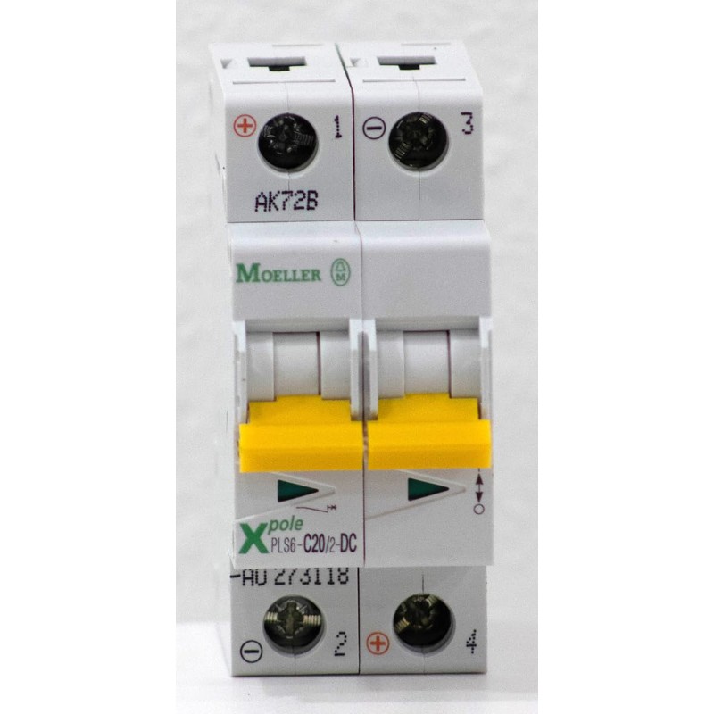 Eaton Moeller Breaker - PLS6-C20/2-DC-AU 240V 2P 20A DC Miniature