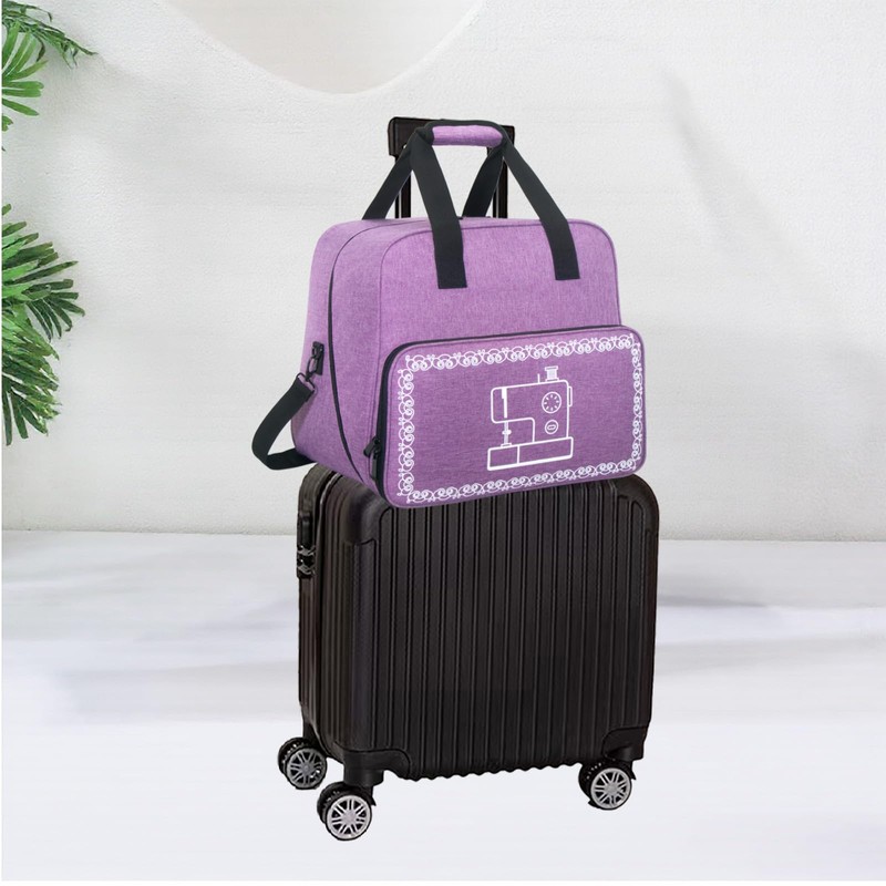 Haroranax Sewing Machine Case with Wheels, Detachable Rolling Sewing Machine