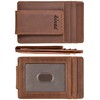 Money Clip, Front Pocket Wallet, Leather RFID Blocking Strong Magnet