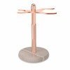 GMYIAK Razor Holder With Brush Stand, With Hand-Polished Marble Base