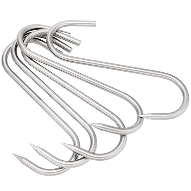 KOHAND 8 Pack 10 Inch S-Shaped Meat Hook, 10MM Thick