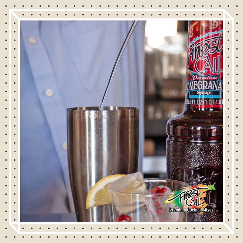 Finest Call Premium Pomegranate Syrup Drink Mix, 1 Liter Bottle